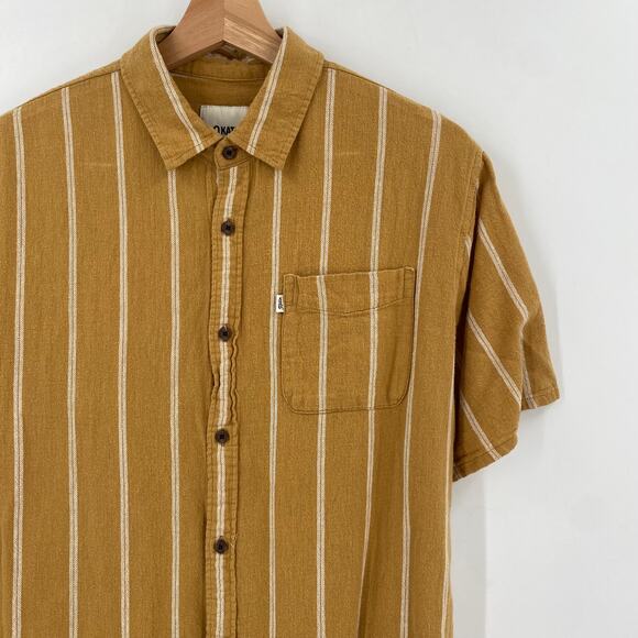 Katin yellow striped button down shirt - Picture 1 of 3